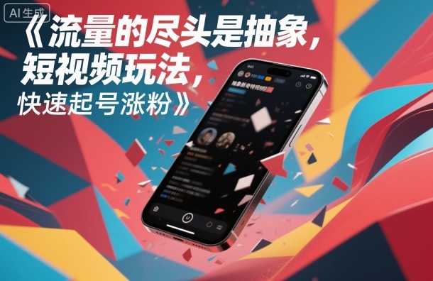 流量的尽头是抽象，抽象新奇特短视频玩法，快速起号涨粉-千帆创业