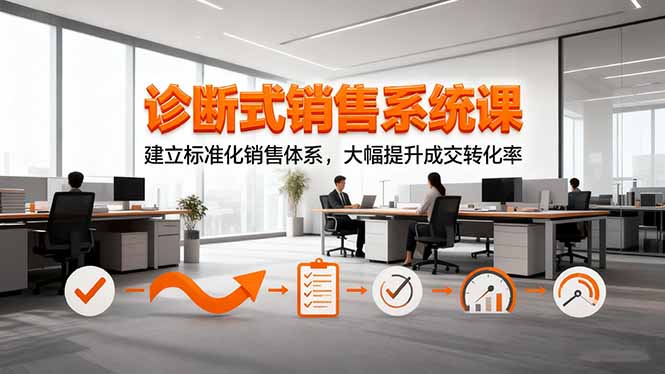 诊断式销售系统课，建立标准化销售体系，大幅提升成交转化率-千帆创业