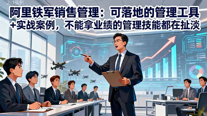 阿里铁军销售管理:可落地的管理工具+实战案例,不能拿业绩的管理都在扯淡-千帆创业