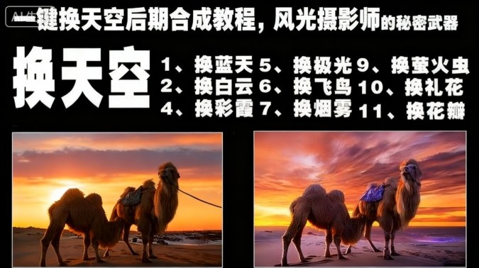 一键换天空后期合成教程，风光摄影师的秘密武器-千帆创业
