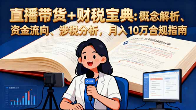 直播带货+财税宝典：概念解析、资金流向、涉税分析，月入10万合规指南-千帆创业