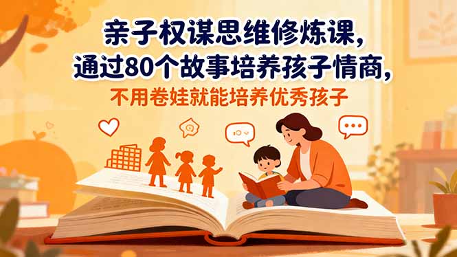 亲子权谋思维修炼课，通过80个故事培养孩子情商,不用卷娃就能培养优秀孩子-千帆创业
