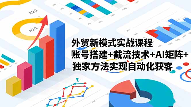 外贸新模式实战课程，账号搭建+截流技术+AI矩阵+独家方法实现自动化获客-千帆创业