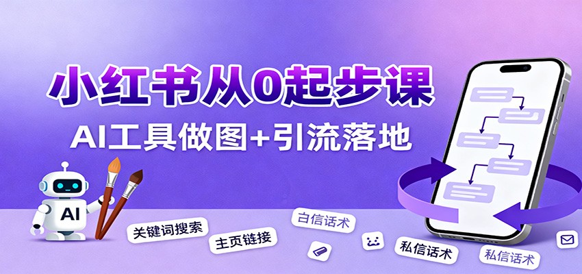 小红书引流从0起步，养号、内容发布、运营、AI工具做图，引流落地-千帆创业