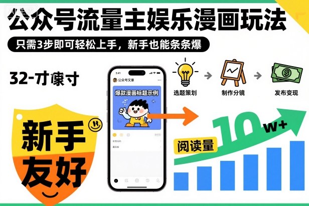 ‍‬⁢‍⁡‍‍⁡​⁣⁤‍‬⁡⁣⁢​⁣‍⁣‌‌⁢​⁡⁡‌​⁢⁣⁢​⁢‌​⁣‬​⁣‬‬⁣⁢​⁢⁣公众号流量主娱乐漫画玩法，只需3步即可轻松上手，新手也能条条爆-千帆创业