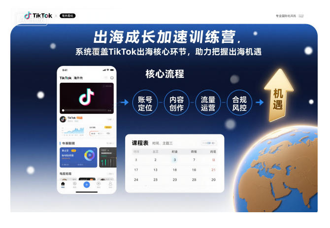 出海成长加速训练营,系统覆盖TikTok出海核心环节,助力把握出海机遇(更新)-千帆创业