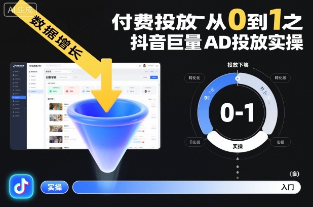 付费投放从0到1之抖音巨量AD投放实操-千帆创业
